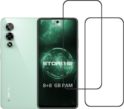 KARTRAY Edge To Edge Tempered Glass for Lava Storm 5G(Pack of 2)