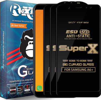 Roxel Edge To Edge Tempered Glass for SAMSUNG A6+(Pack of 3)