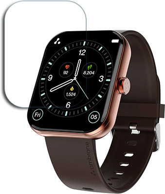 ARBAN Edge To Edge Tempered Glass for AMBRANE Wise EON Max 2.01 INCH SMARTWATCH SCREEN GUARD(Pack of 1)