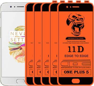 PFOAM Edge To Edge Tempered Glass for OnePlus 5(Pack of 5)
