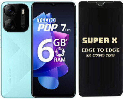 NEWSHAH Edge To Edge Tempered Glass for Tecno Pop 7 Pro, DelhiGear Glass, Screen Protector, Tempered Glass, Screen Guard, Mobile Glass(Pack of 1)