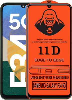 Laxdom Edge To Edge Tempered Glass for SAMSUNG GALAXY F34 5G(Pack of 1)