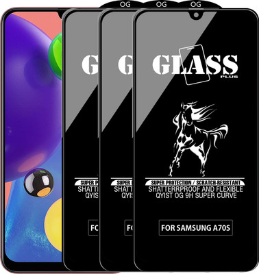 Qyist Edge To Edge Tempered Glass for SAMSUNG GALAXY A70S(Pack of 3)