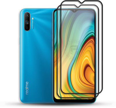 PROACCS Edge To Edge Tempered Glass for REALME C3(Pack of 2)