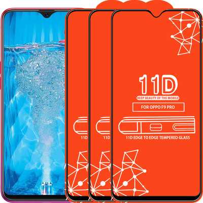 Qyist Edge To Edge Tempered Glass for OPPO F9 Pro(Pack of 3)