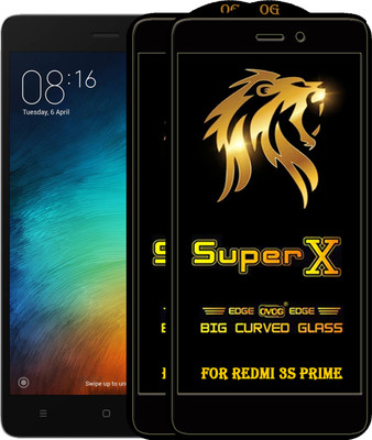 PFOAM Edge To Edge Tempered Glass for Mi Redmi 3S Prime(Pack of 2)