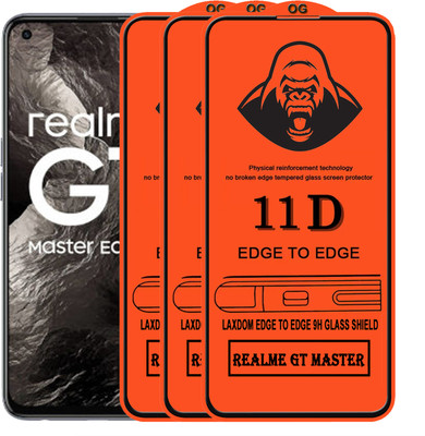 Laxdom Edge To Edge Tempered Glass for REALME GT MASTER(Pack of 3)