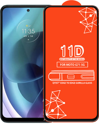 Qyist Edge To Edge Tempered Glass for Moto G71 5G(Pack of 1)