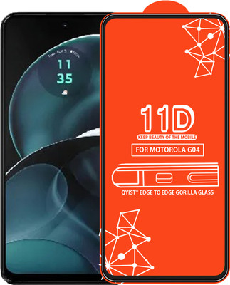 Qyist Edge To Edge Tempered Glass for MOTOROLA G04(Pack of 1)