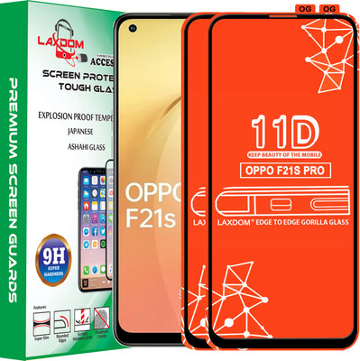 Laxdom Edge To Edge Tempered Glass for OPPO F21S PRO(Pack of 2)