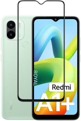 O2MG Edge To Edge Tempered Glass for REDMI A1+, REDMI A1 Plus(Pack of 1)