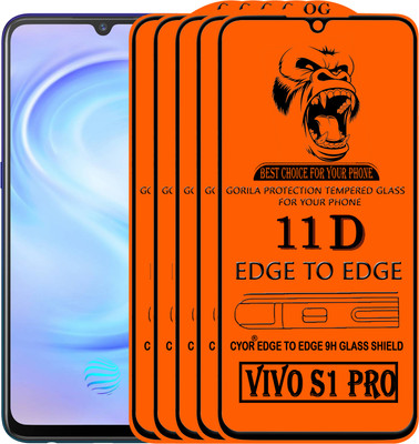 CYOR Edge To Edge Tempered Glass for VIVO S1 PRO(Pack of 5)