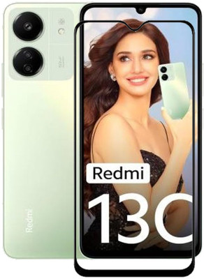 BRENZZ Edge To Edge Tempered Glass for Redmi 13C, Mi 13C(Pack of 1)