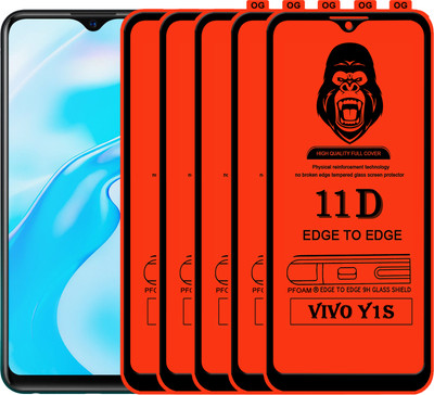 Rofix star Edge To Edge Tempered Glass for VIVO Y1S(Pack of 5)