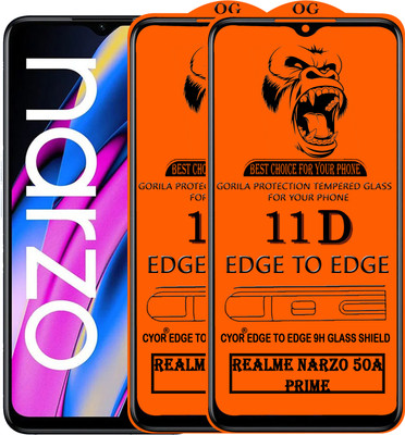CYOR Edge To Edge Tempered Glass for REALME NARZO 50A PRIME 5G(Pack of 2)
