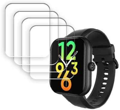 SOMTONE Edge To Edge Tempered Glass for DIZO D PRO 1.85 INCH SMARTWATCH SCREEN GUARD(Pack of 4)