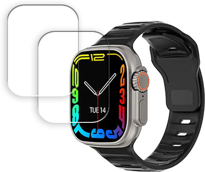 SOMTONE Edge To Edge Tempered Glass for DT8 Ultra Series 8 I S8 49mm 2.0 Inch WearPro DT NO.1 Smart Watch SMARTWATCH SCREEN GUARD(Pack of 2)