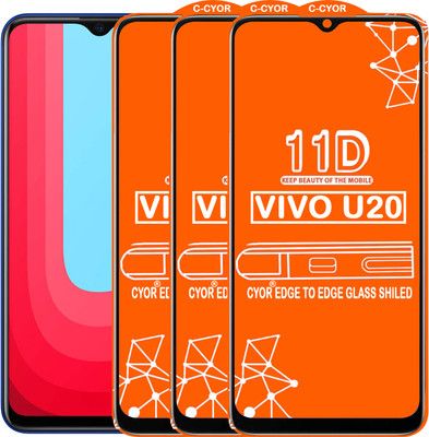 CYOR Edge To Edge Tempered Glass for VIVO U20(Pack of 3)