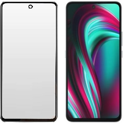 ECMERED Edge To Edge Tempered Glass for Redmi K50i, Redmi K50i 5G Matte Black(Pack of 1)