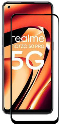 DMJHP Edge To Edge Tempered Glass for Realme Narzo 50 Pro 5G(Pack of 1)