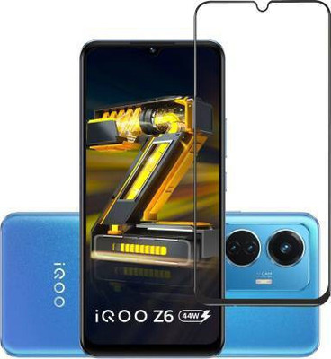 EITANSHA CREATION Edge To Edge Tempered Glass for iQOO Z6 44W, iQOO Z6 4G(Pack of 1)
