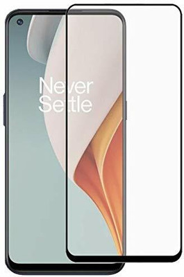 NIMMIKA ENTERPRISES Edge To Edge Tempered Glass for Oneplus Nord N100 D+ Tempered Glass(Pack of 1)