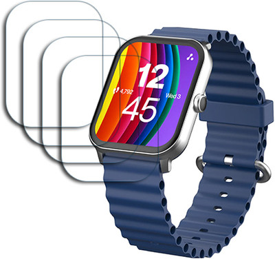 SOMTONE Edge To Edge Tempered Glass for AMBRANE Wise EON Pro 1.85 INCH INCH SMARTWATCH SCREEN GUARD(Pack of 4)