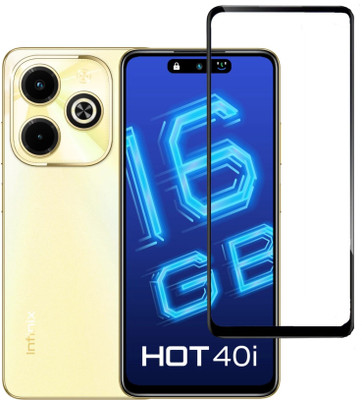 EITANSHA CREATION Edge To Edge Tempered Glass for Infinix Hot 40i, Infinix Hot 40I(Pack of 1)