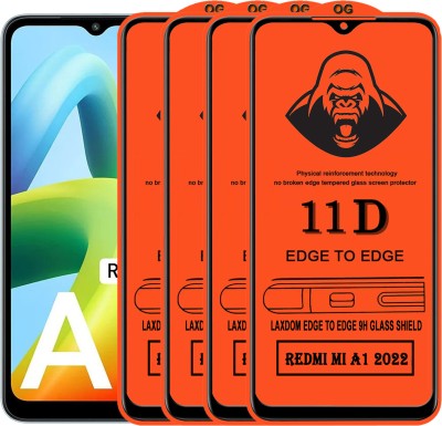 Laxdom Edge To Edge Tempered Glass for REDMI MI A1 2022(Pack of 4)