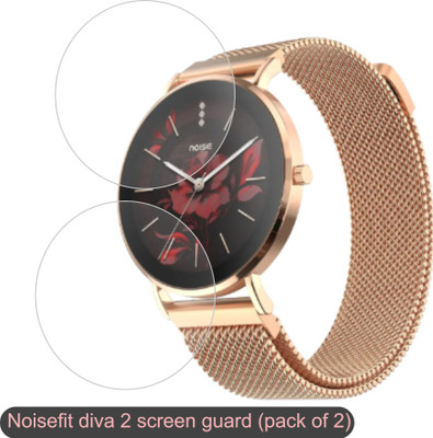 VPrime Edge To Edge Tempered Glass for NoiseFit Diva 2k Smarwatch(Pack of 2)