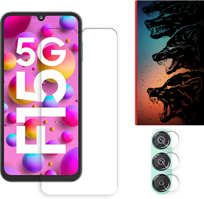 SOMTONE Edge To Edge Tempered Glass for Samsung Galaxy F15 5G Tempered Glass Screen Protector | Anti-Scratch | Edge to Edge Full Coverage | 9H Hardness ( 1 FRONT SCREEN GUARD + 1 CAMERA LENS PROTECTOR + 1 FREE BACK EMBOSSED SKIN061 )(Pack of 1)