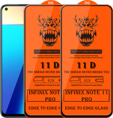 Forego Edge To Edge Tempered Glass for Infinix Note 11 Pro(Pack of 2)