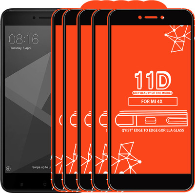 Qyist Edge To Edge Tempered Glass for Mi Redmi 4X(Pack of 5)