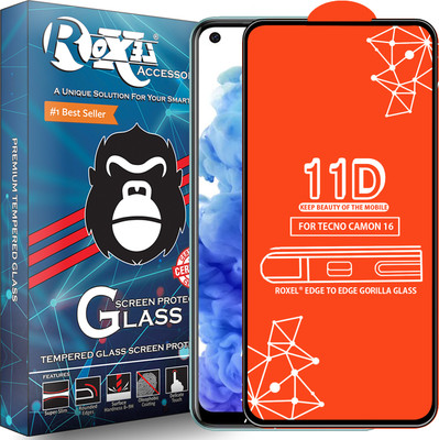 Roxel Edge To Edge Tempered Glass for Tecno Camon 16(Pack of 1)