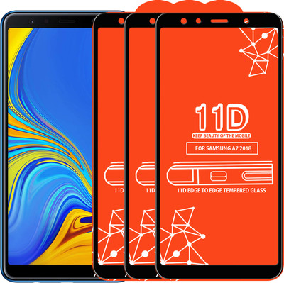 Qyist Edge To Edge Tempered Glass for Samsung Galaxy A7 2018 Edition(Pack of 3)