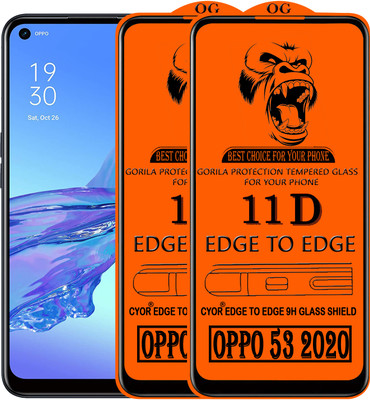 CYOR Edge To Edge Tempered Glass for OPPO A53 2020(Pack of 2)