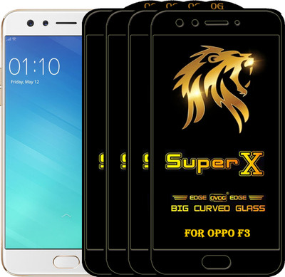 PFOAM Edge To Edge Tempered Glass for Oppo F3(Pack of 4)