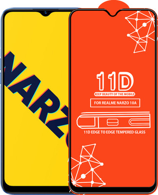 Qyist Edge To Edge Tempered Glass for Realme Narzo 10A(Pack of 1)