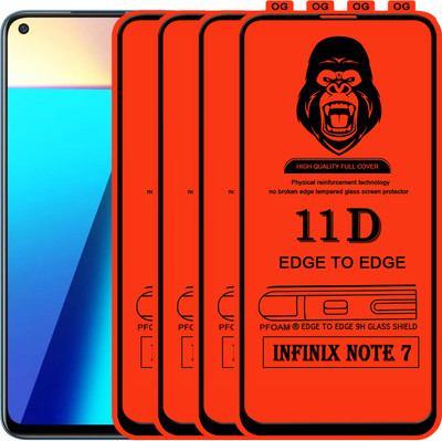 Rofix star Edge To Edge Tempered Glass for INFINIX NOTE 7(Pack of 4)