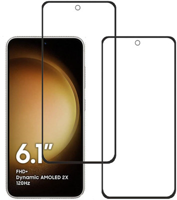 HIE POWER Edge To Edge Tempered Glass for Samsung Galaxy S23-| 9H Hardness, Anti-Scratch Edge to Edge Full Glue Mobile Screen protector with Wet & dry Wipes |(Pack of 2)
