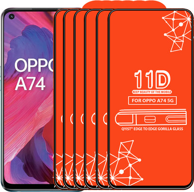 Qyist Edge To Edge Tempered Glass for Oppo A74 5G(Pack of 6)