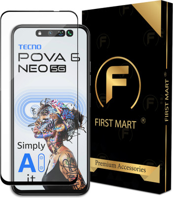 FIRST MART Edge To Edge Tempered Glass for Tecno Pova 6 Neo 5G, Tecno Pova 6 Neo, Pova 6 Neo 5G(Pack of 1)