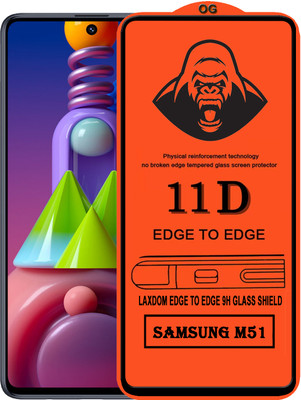 Laxdom Edge To Edge Tempered Glass for SAMSUNG GALAXY M51(Pack of 1)