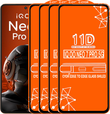 CYOR Edge To Edge Tempered Glass for IQOO NEO 7 PRO 5G(Pack of 4)