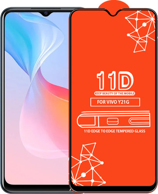 Qyist Edge To Edge Tempered Glass for Vivo Y21G(Pack of 1)