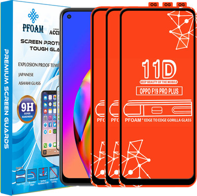 PFOAM Edge To Edge Tempered Glass for OPPO F19 PRO PLUS(Pack of 3)