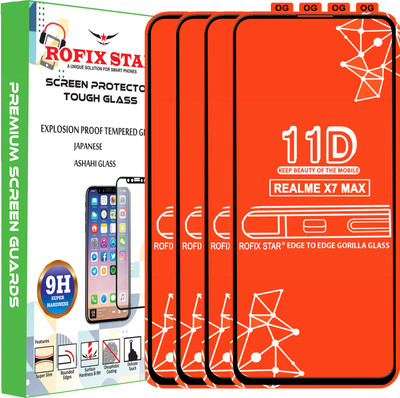 Rofix star Edge To Edge Tempered Glass for REALME X7 MAX(Pack of 4)