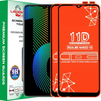 Laxdom Edge To Edge Tempered Glass for REALME NARZO 10(Pack of 2)