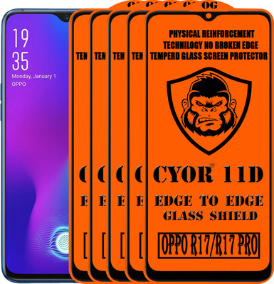 CYOR Edge To Edge Tempered Glass for OPPO R17(Pack of 5)