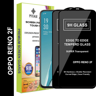 PFOAM Edge To Edge Tempered Glass for Oppo Reno2 F(Pack of 2)
